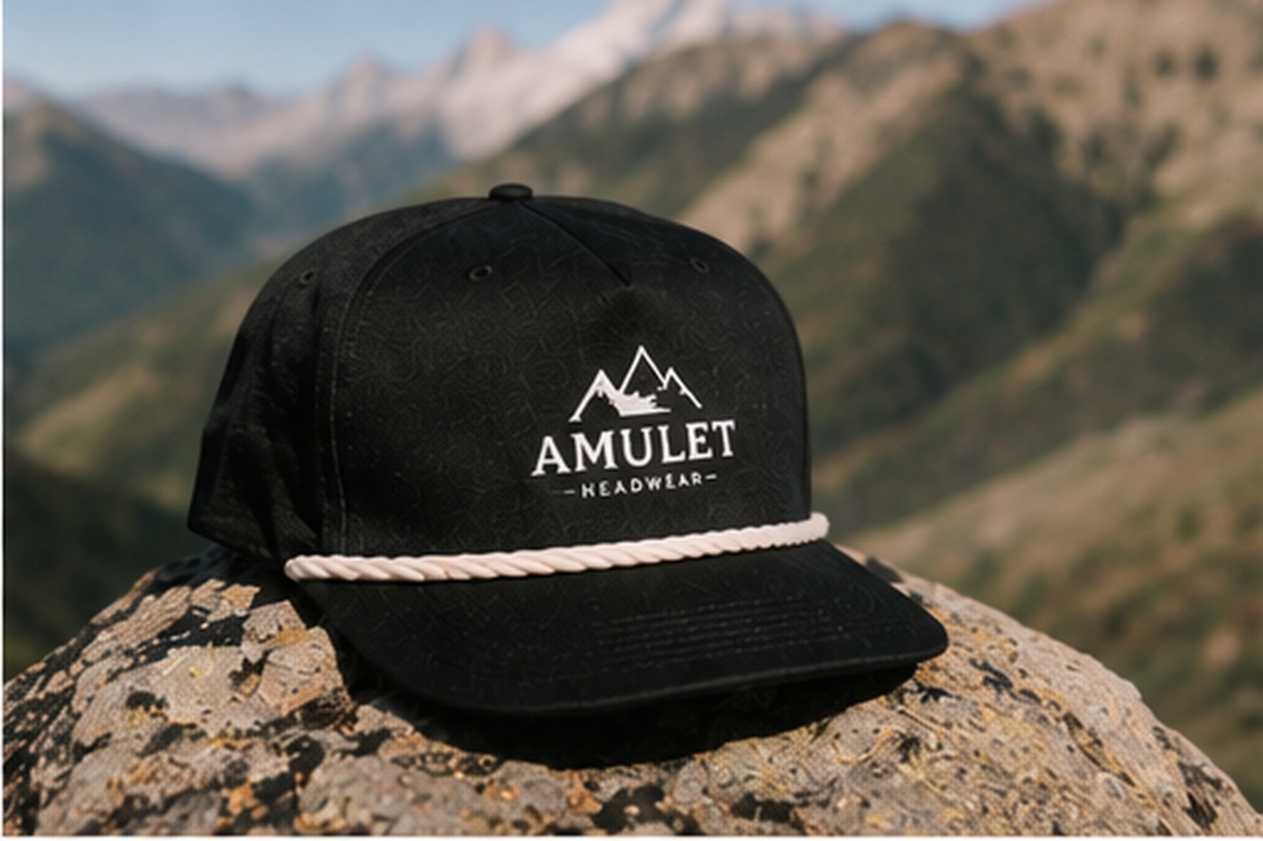 The Black Pine — rope brim snapback